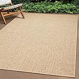 Teppich-Traum In- & Outdoor Teppich 160x230 cm Sisal-Optik natürlich beige braun Garten Terrasse...