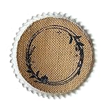 Hrlace Jute Tischläufer Tischsets Platzsets rund 12 * 12cm Platzteller Tischdeko Esstisch Boho...