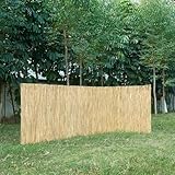casa.pro Schilfrohrmatte Abbateggio 140 x 600 cm Sichtschutz Balkon Schilfzaun Garten Schilfmatte...