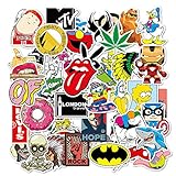 100 Stück Trendy Aufkleber für Koffer, Skateboard, Laptop, Computer, Wasserflaschen, Auto,...