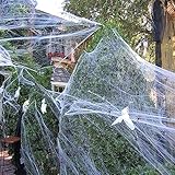Halloween Deko Spinnennetz, 60g Halloween Spinnennetze Dekoration mit 30 Künstliche Spinnen für...