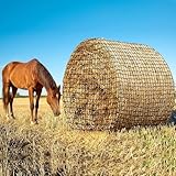 TOOSOAR Heunetz für Pferde,Heunetz Rundballen,Maschenweite 4.5 x 4.5 cm,Verdickt,für Pferde,...