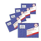 AVERY Zweckform 1736-5 Quittungsblock (A6 quer, 2x40 Blatt, mit Durchschlag, fälschungssicher,...