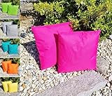 JACK 1x 45x45cm Outdoor Lounge Kissen Dekokissen inkl. Füllung Wasserabweisend Sitzkissen Garten...