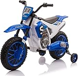 12V 7Ah Kinder Fahren Motorrad, batteriebetriebenes 2-Gang-Elektro-Offroad-Motocross mit 35W...