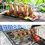 Jxngery Hähnchenflügel-Beinständer aus Edelstahl für Grill, Räucherofen, 12 Schlitze,...