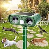 Katzenschreck Ultraschall, Katzenabwehr Solar Ultraschall Tiervertreiber, Katzenschreck für Garten,...