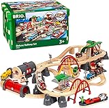 BRIO World 33052 Straßen & Schienen Bahn Set Deluxe - Straßen & Schienen Eisenbahn -...