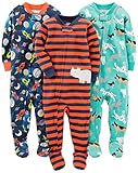Simple Joys by Carter's Baby Jungen 3-Pack Snug Fit Footed Cotton Pajamas Pyjamaset, Marineblau...