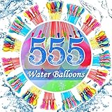 Wasserbomben Selbstschließend, 555 Stück Wasserbomben Set 60 Sekunden Schnellfüller, Wasser...