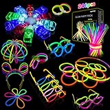 Segotendy 246PCS Knicklichter Party Set, Leuchtstäbe mit 10 Fingerlicht, Knicklichter 100 Stück,...