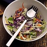 5-teiliges Gabel und Löffel-Set aus Edelstahl für Suppen, Salat, Nudeln, nahtlos, poliertes...