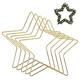 5er-Pack Metallringe zum Basteln,Metall Stern mit 20 cm Durchmesser,Hängende Metallsterne Fenster...