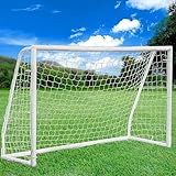 2er-Pack Kinder-Fußballtor, 244 x 155 x 90 cm, Wetterfest, Verdickter PVC-Rahmen mit Schnappsystem,...