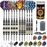 Alyoen 12 Stück Dartpfeile Metallspitze,20/24/26Gramm Profi Dartpfeile,Darts Sets mit Aluminium...
