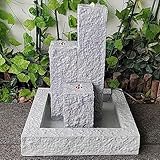 Gartenbrunnen Brunnen Zierbrunnen Zimmerbrunnen Springbrunnen Brunnen mit Trio-Basalt grau mit...