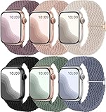 Maledan 6 Stück Geflochtenes Armband Kompatibel mit Apple Watch Armband 40mm 41mm 38mm 42mm Damen...