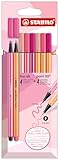 Premium-Filzstifte & Fineliner - STABILO Pen 68 & STABILO point 88 - Shades of Pink - 8er Pack