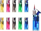 10 x Sturmfeuerzeug Feuerzeug Sturmflamme Turbo Flamme Wind Jetflamme + gratis 1 x Feuerzeug...