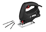 SKIL 4190 AA Stichsäge (400 W Motor, Schnitttiefe von 65 mm, mit 3 Sägeblättern für Holz...