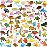 78 Stück Mini-Meerestiere, Spielzeugsets für Meereslebewesen, Unterwasser-Meerestier-Lernspielzeug...