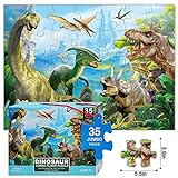 Dinosaurier-Puzzle für Kinder im Alter von 3-5 4-8 Jahren, 35-teiliges Jumbo-Kleinkind-Bodenpuzzle...
