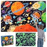 DOWNDRIFT Kinder Puzzle Weltraum für Kinder ab 3 4 5 6 7 8 Jahre 96 Teile Weltraums Bodenpuzzle...