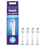 Oral-B Pulsonic Clean Aufsteckbürsten für Schallzahnbürsten, 4 Stück, Zahnbürstenaufsatz für...