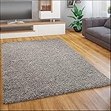 Paco Home Teppich Wohnzimmer Schlafzimmer Hochflor Shaggy Flokati Optik Einfarbiges Design Weich...