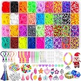 selizo 2800+ Loom Bänder Set, 36 Farben Zubehör Bunte Gummiband für Armbänder,Loops Gummis Set...
