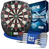 DartPro [DAS ORIGINAL] - Elektronische Dartscheibe Profi - Dartboard mit 6 Darts [kabellos nutzbar]...