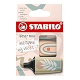 STABILO - Textmarker - BOSS MINI Naturevibes - 3er Pack - grünerde, schlammgrün, beige