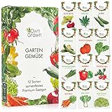 OwnGrown Gemüse Samen Set : 12 Sorten Gemüse Saatgut für Gewächshaus, Garten, Hochbeet –...
