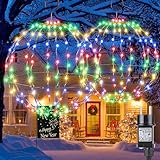 Joomer Weihnachtsbeleuchtung Außen Hängende LED Kugel Lichter Strombetrieben Leuchtkugel 33cm...