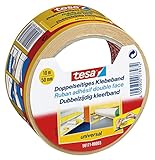 tesa Doppelseitiges Klebeband Universal - Vielseitiges Klebeband für Verpackungen, Deko und...