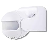 REV Bewegungsmelder aussen - IP44, Leuchtdauer & Helligkeitsempfindlichkeit einstellbar, LED...