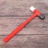 BRRNOO Mini-Doppelkopfhammer, Werkzeug Zur Schmuckherstellung mit Rotem Anti-Rutsch-Griff, für...
