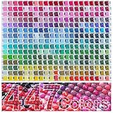 Vilihkc Strasssteine für Diamant-Malerei-Set, 89000 Stück, 445 Farben, runde Perlen, glitzernde...