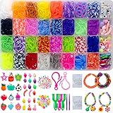 2200+ Loom Bänder Set für Kinder, Bunte Loom Gummibänder für Armbandherstellung Kit, Kinder DIY...