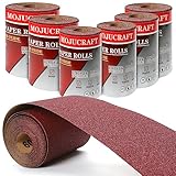 Mojucraft schleifpapier rolle，6 Schleifpapierrollen set 93 mm x 5 mm Schleifrollen Körnung...