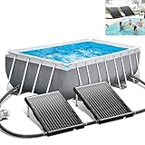 Aufun 2er Sets Sonnenkollektor Pool Poolheizung Solar 110x69x14 cm Solarheizung Pool 10000 L/h...