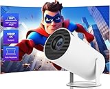 Mini Beamer, 4K Full HD 1080P 180°Dreh Tragbarer Projector, Klein Videoprojektor Unterstützt...