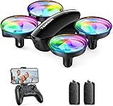 Mini Drohne mit Kamera HD 1080P für Kinder Anfänger, TOMZON RC Quadrocopter mit Bunte LEDs, Lange...