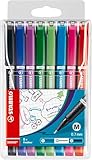 Fineliner mit gefederter Spitze - STABILO SENSOR M - medium - 8er Pack - mit 8 verschiedenen Farben