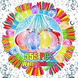 555 Stück Selbstschließend Wasserballons Set - Schnellbefüllbare Wasserbomben mit 3...