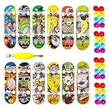 12pcs Toy Finger Skateboard Fingerboards with 32 Interchangeable Wheels and Mini Screwdriver, Party...