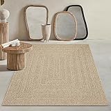 Mia´s Teppiche Soil - wetterfester In- und Outdoor Teppich im Natürlichem Jute-Look, wetterfest,...