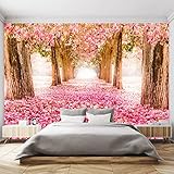 murimage Fototapete Pink Wald 366 x 254 cm inklusive Kleister 3D Tapete Bäume Blüten Blumen...