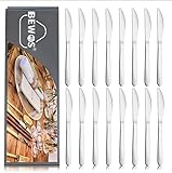 BEWOS Tafelmesser Set 16 Stück, 23,2 cm (9,1 Zoll) Messer Set, Buttermesser, Tafelmesser aus...