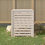 Home & Garden Komposter, weiß, 82,5 x 82,5 x 99,5 cm, Massivholz, Kiefer